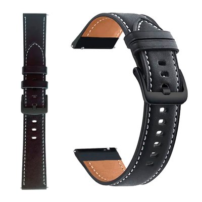 Шкіряний ремінець 20мм для Huawei Watch GT3 (42mm) | GT2 (42mm) Чорний 05-16310 фото