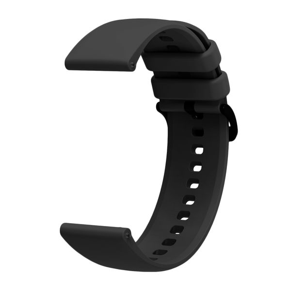 Ремінець силіконовий  для Samsung Active 2 | Galaxy Watch 3 (41мм) чорний 02-6632 фото