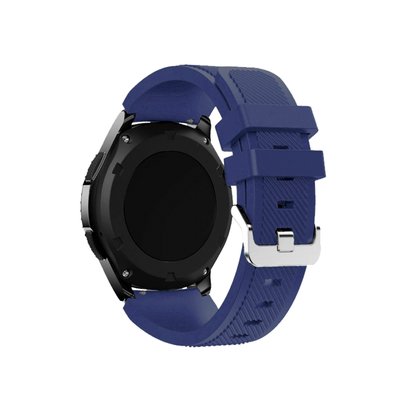 Ремінець силіконовий для Samsung Galaxy Watch 3(45мм) | Gear S3 Classic/Frontier темно-синій 01-9336 фото