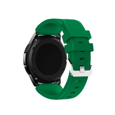 Ремінець силіконовий для Samsung Galaxy Watch 3(45мм) | Gear S3 Classic/Frontier темно-зелений 01-9350 фото