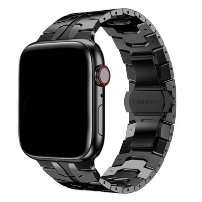 Металевий браслет Strong для Apple Watch 49|45|44|42 мм black 16471 фото